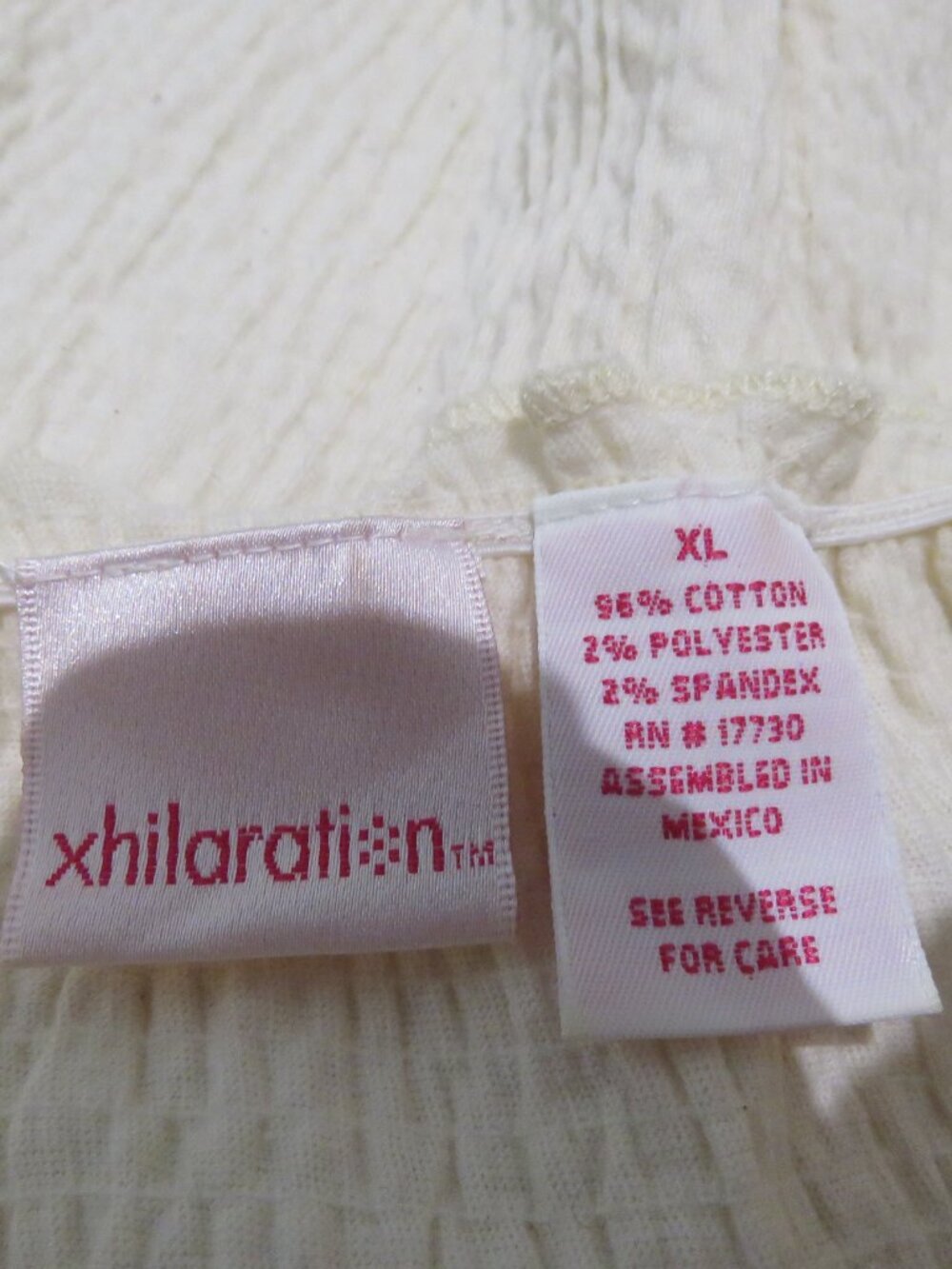 VINTAGE XHILIRATION Milkmaid Cottagecore Top Cream XL Coquette Boho Renaissance - Picture 11 of 11